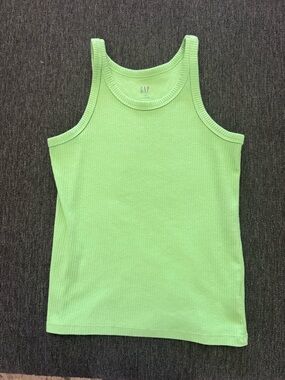 GAP women’s ' Lime Green Ribbed Tank Top size small Y2K 90’s